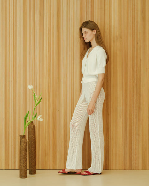 Fine Cotton Crochet Pants - Lèmme