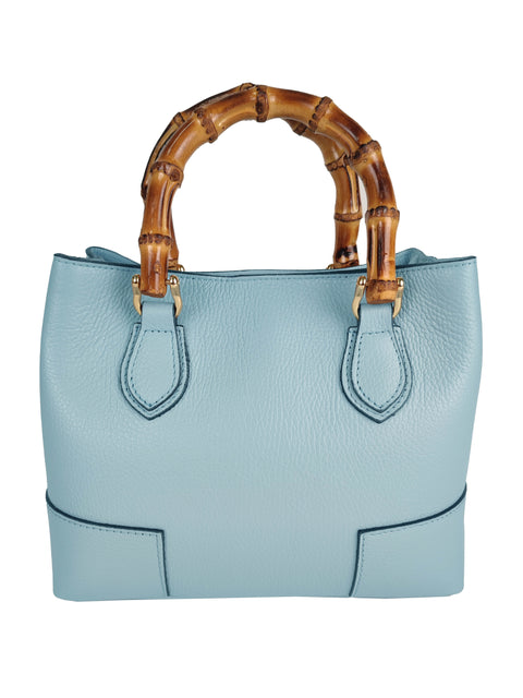 Dollaro leather bag with bamboo handle Florence Leather