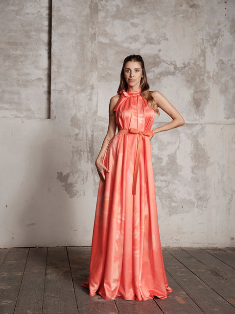 Dress - Satin Orange Roberta Longo