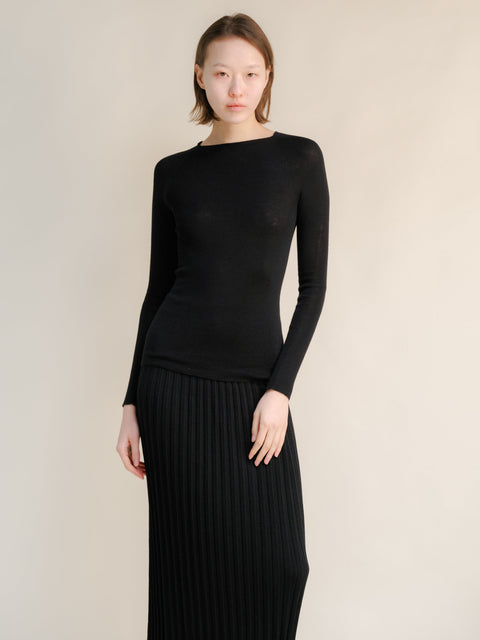 Extra Fine Merino Wool Ribbed 3D-Knit Crewneck Sweater - Lèmme
