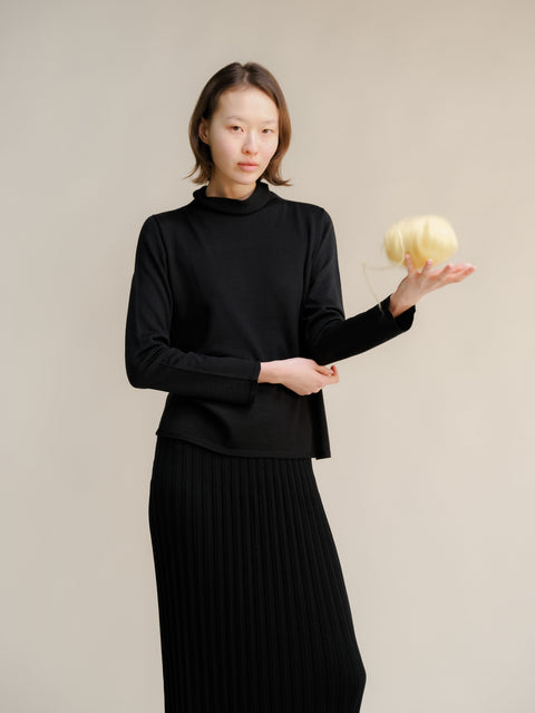 Extra Fine Merino Wool Relaxed Turtleneck (3D-Knit) - Lèmme