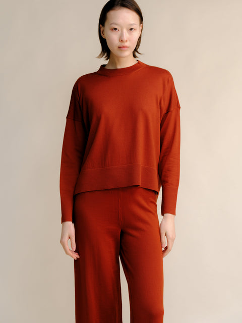 Extra Fine Merino Wool Oversized Crewneck Sweater - Lèmme