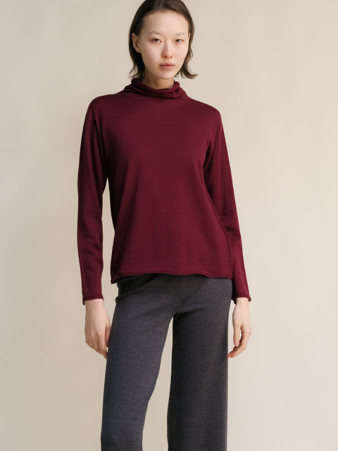 Extra Fine Merino Wool Relaxed Turtleneck (3D-Knit) - Lèmme