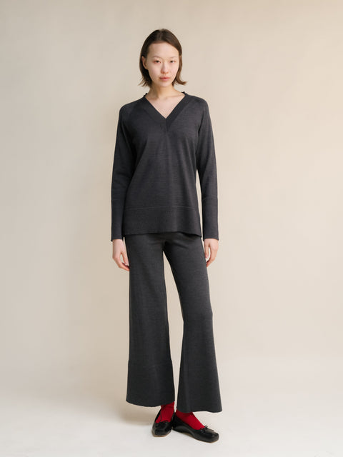 Extra Fine Merino Wide-Leg Trousers - Lèmme