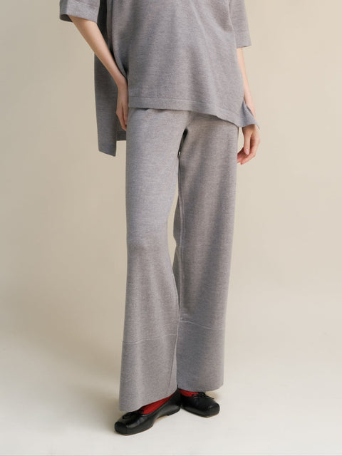 Extra Fine Merino Wide-Leg Trousers - Lèmme