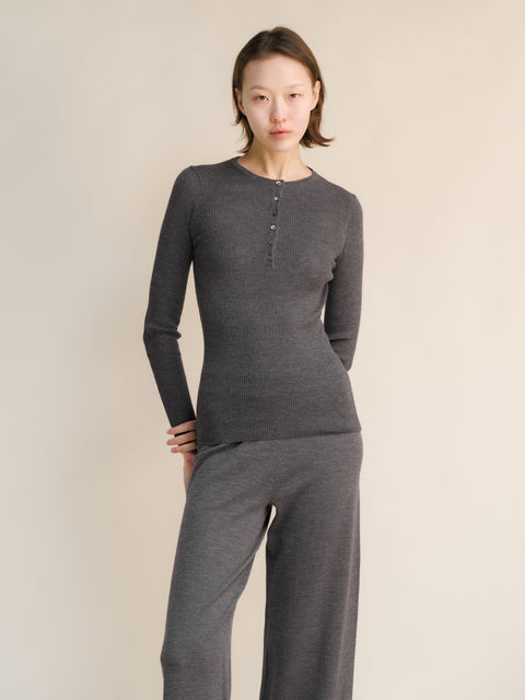 Extra Fine Merino Ribbed Fine Hanley Sweater - Lèmme