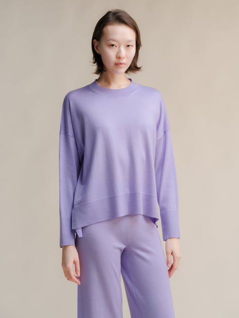 Extra Fine Merino Wool Oversized Crewneck Sweater - Lèmme