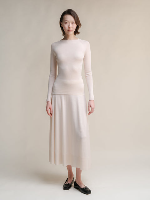 Extra Fine Merino Wool Ribbed 3D-Knit Crewneck Sweater - Lèmme