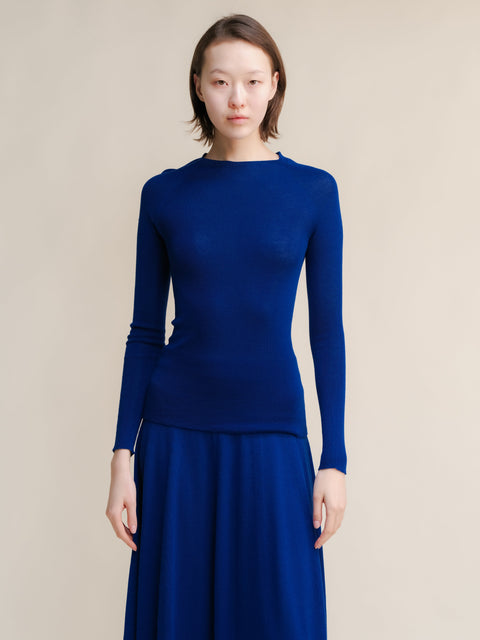 Extra Fine Merino Wool Ribbed 3D-Knit Crewneck Sweater - Lèmme