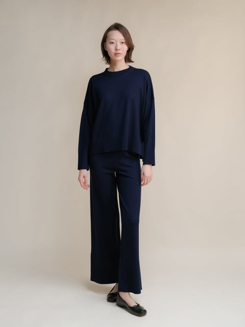 Extra Fine Merino Wide-Leg Trousers - Lèmme