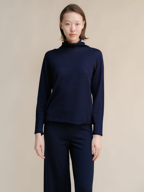 Extra Fine Merino Wool Relaxed Turtleneck (3D-Knit) - Lèmme