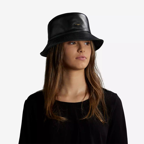Hat - Leather Buket Black Axis