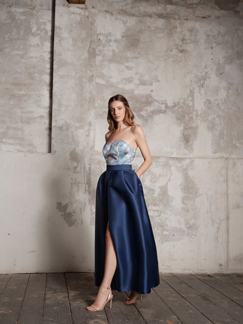 Skirt - Mikado Blue Roberta Longo