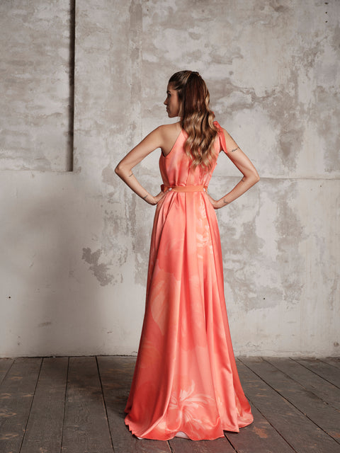 Dress - Satin Orange Roberta Longo