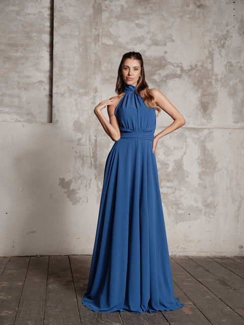 Dress - Georgette American Blue Roberta Longo