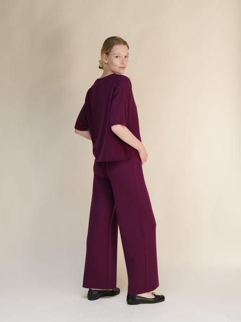 Cashmere Mix V-Neck T-Shirt (3D-Knit) - Lèmme