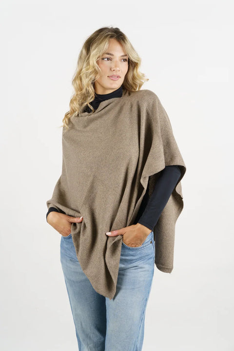 Lurex | Lurex Cashmere-Blend Poncho, 40% Merino Wool, 30% Viscose, 20% Polyamide, 10% Cashmere