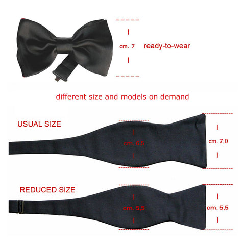 Burgundy Silk Satin Self-Tie Bow Tie