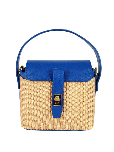 Borsa in rafia e pelle Florence Leather