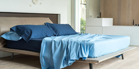 Aura Perkal Sheet Set: Flat Sheet + Fitted Sheet + Pillowcase