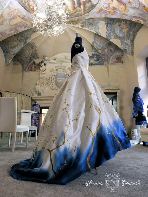 Wedding Dress - Hand Painted Bruna Couture