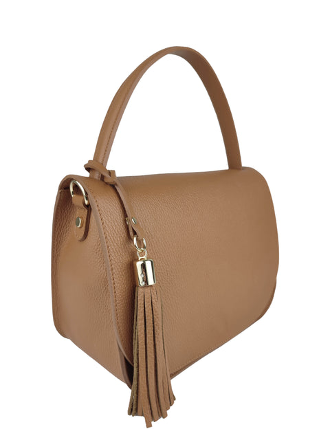 Borsa con nappa decorativa Florence Leather