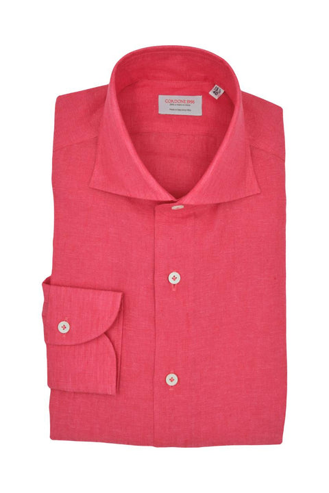 Coral Linen Shirt Cordone 1956