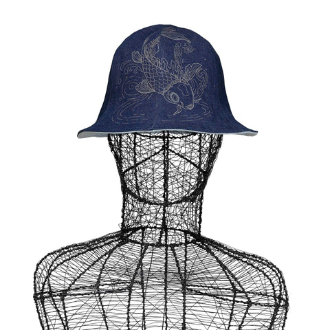 Hat - Denim Cloche Axis