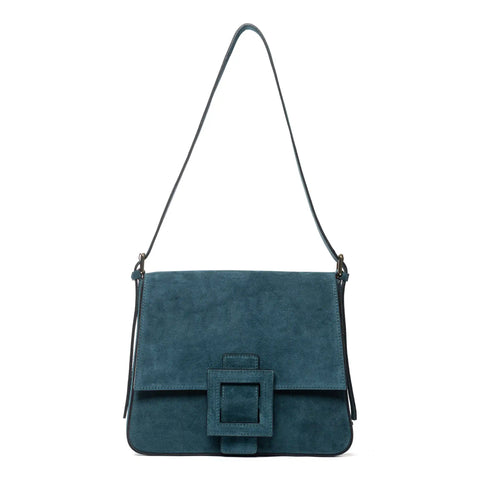 Flap Satchel in Genuine Leather