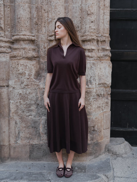 Extrafine Merino Wool Short Sleeve Polo - Lèmme