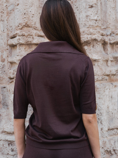 Extrafine Merino Wool Short Sleeve Polo - Lèmme