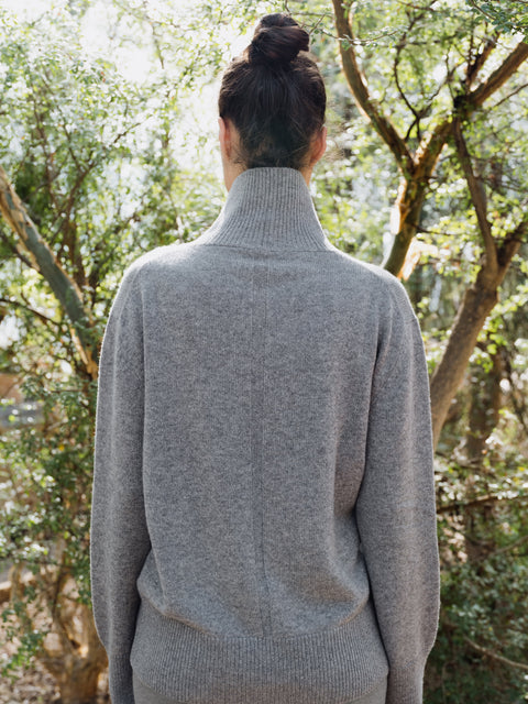 Pure Cashmere Maxi High Neck Sweater - Lèmme