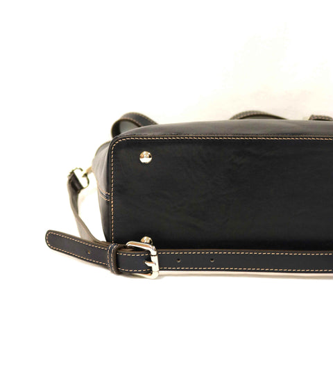 Tuscan Leather Two-Handle Shopper Bag with Zip - Silla M