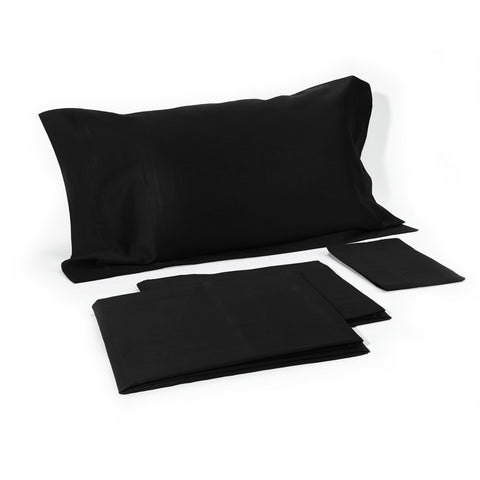 Satin Elegance Sheet Set: Flat Sheet + Fitted Sheet + Pillowcase
