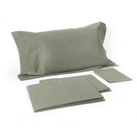 Satin Elegance Sheet Set: Flat Sheet + Fitted Sheet + Pillowcase