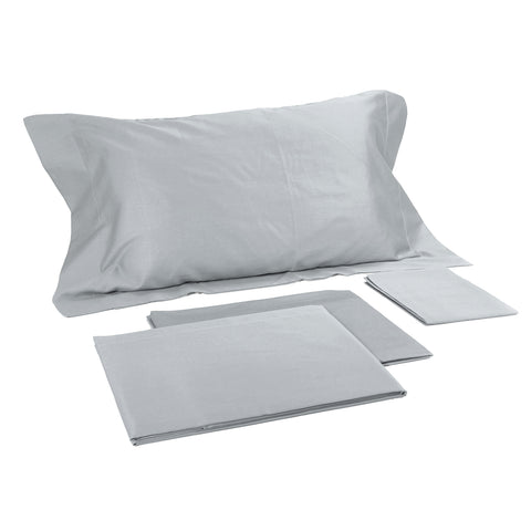 Satin Elegance Sheet Set: Flat Sheet + Fitted Sheet + Pillowcase