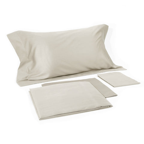 Satin Elegance Sheet Set: Flat Sheet + Fitted Sheet + Pillowcase