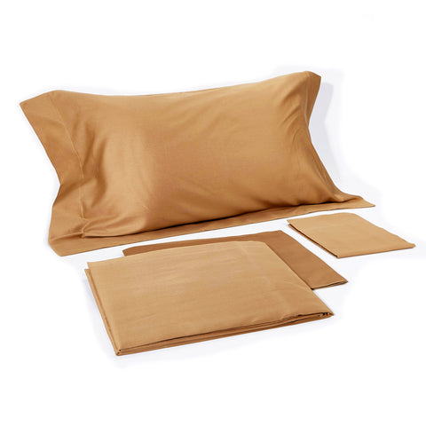 Satin Elegance Sheet Set: Flat Sheet + Fitted Sheet + Pillowcase
