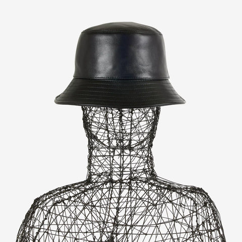 Hat - Leather Buket Black Axis