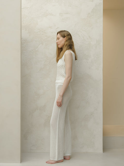 Fine Cotton Crochet Pants - Lèmme