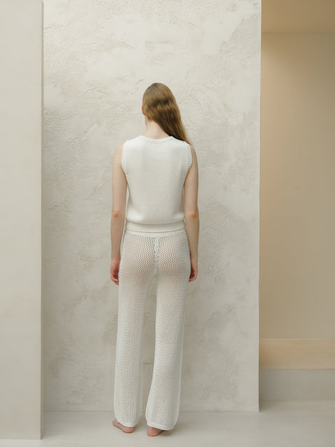 Fine Cotton Crochet Pants - Lèmme