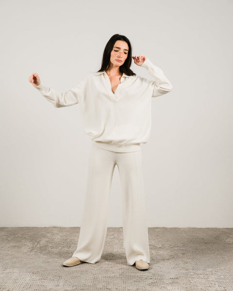 Cashmere Mix Polo Knit - Lèmme