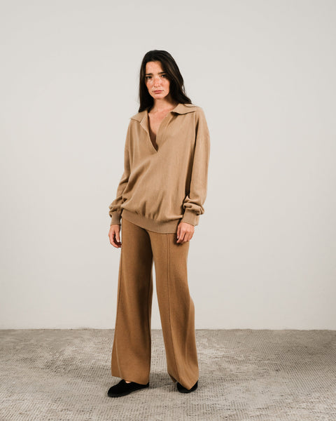 Cashmere Mix Polo Knit - Lèmme