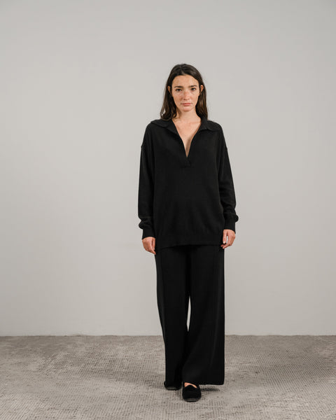 Cashmere Mix Polo Knit - Lèmme