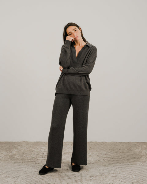 Cashmere Mix Polo Knit - Lèmme