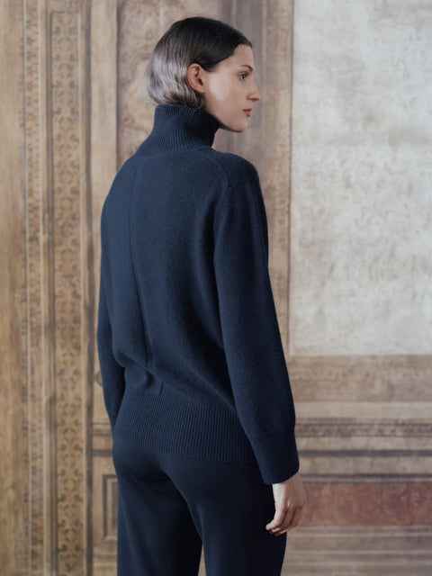 Pure Cashmere Maxi High Neck Sweater - Lèmme