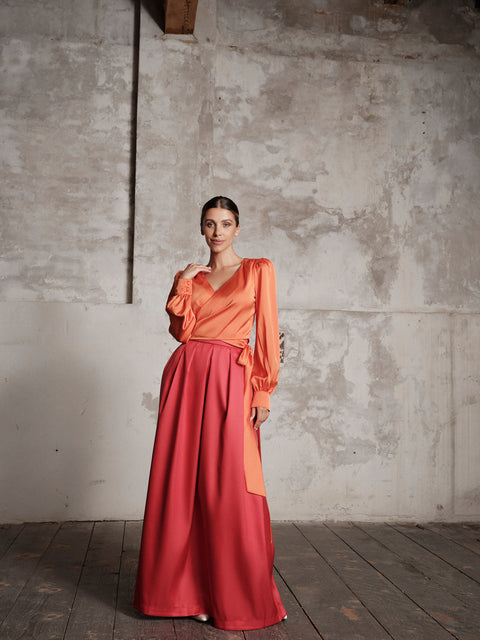 Shirt - Satin Orange Roberta Longo