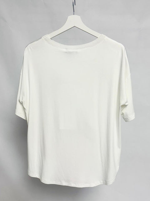 Oversized satin blouse with exotic art print SixStop