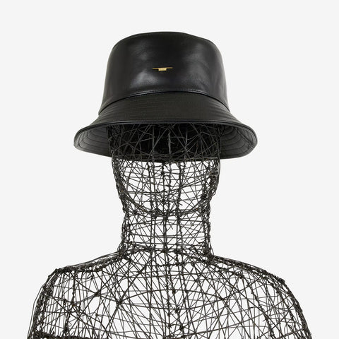 Hat - Leather Buket Black Axis