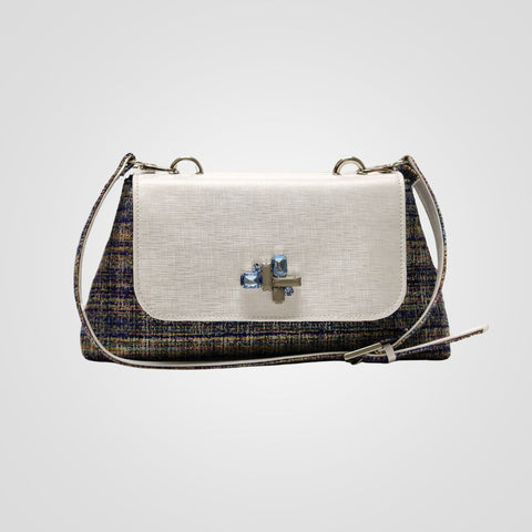 Shoulder Bag - Audrey Capri White Cordini Rita